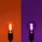 Luxrite A19 LED Edison Purple and Orange Light Bulbs 4.5W 60W Equivalent Clear Glass E26 Base, 3PK LR21721 LR21726-3PC - alternate 2